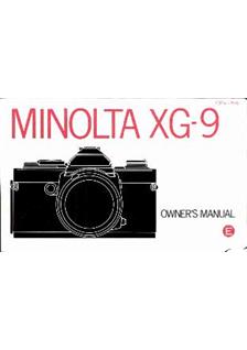 Minolta XG 9 manual. Camera Instructions.